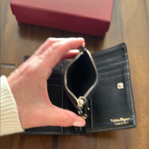 Vintage Ferragamo Black Calfskin Wallet